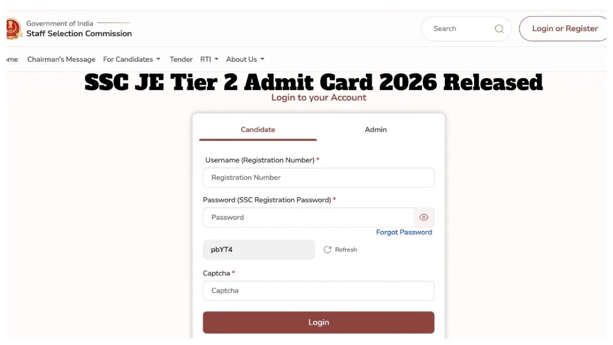 SSC JE Tier 2 Admit Card 2026