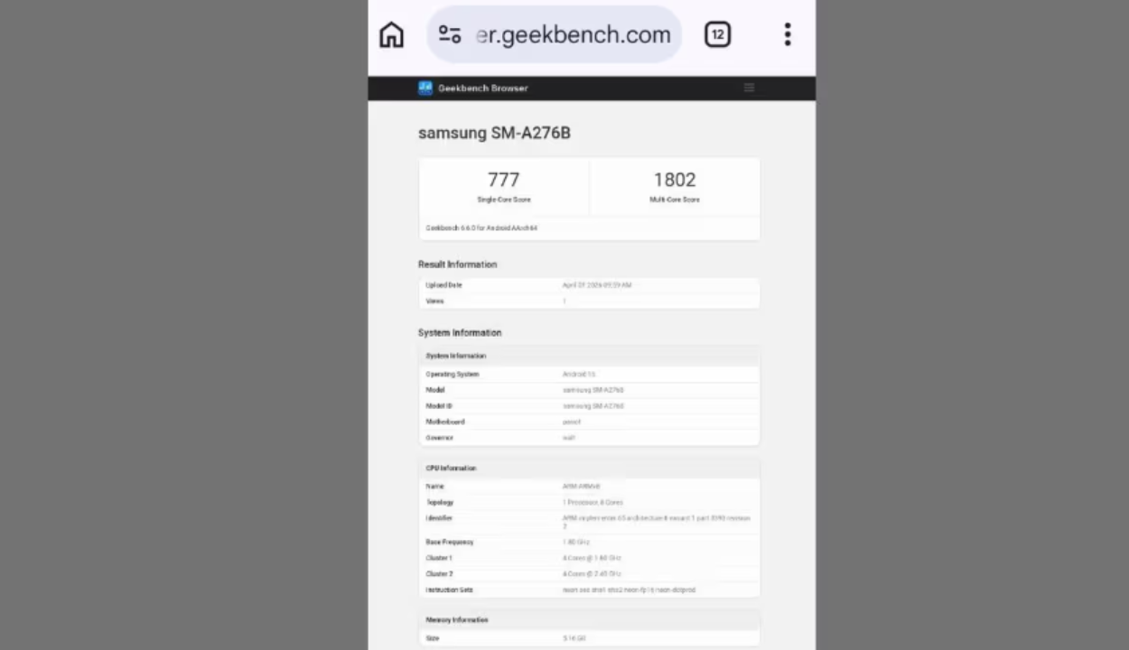 Samsung Galaxy A27 5G 